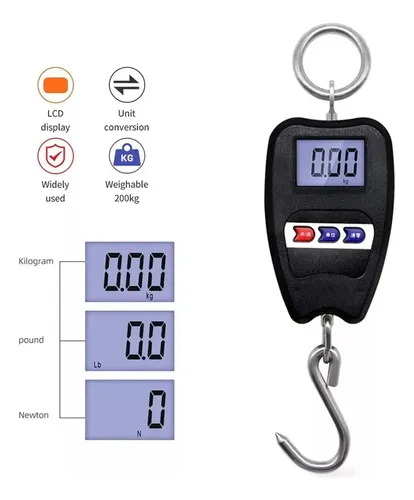 Mini Balanza Digital Colgante Crane 8088 Capacidad 200kg Pantalla Led No A Eleccion 7