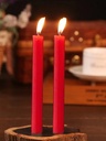 Pack De 4 Velas Lisas  Con Aroma Rojo Liso Frutilla 3