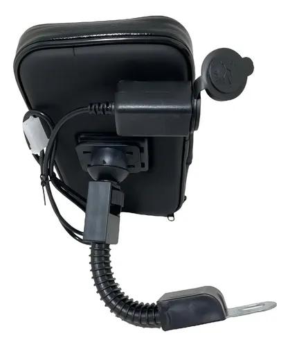 Porta Celular Moto Usb Impermeable Con Cargador Soporte Bolsa 5