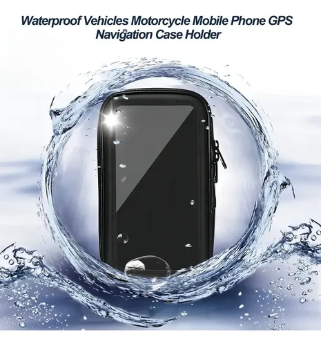 Porta Celular Moto Usb Impermeable Con Cargador Soporte Bolsa 9