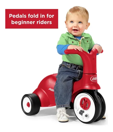 Triciclo Correpasillo Infantil Radio Flyer Fold 2 Go Trike Rojo 5