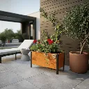 macetero madera metal