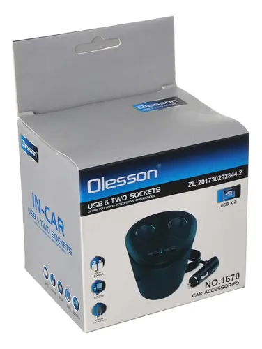 Adaptador Dual Usb Cargador Cenicero 12v 24v 1 Auto 2