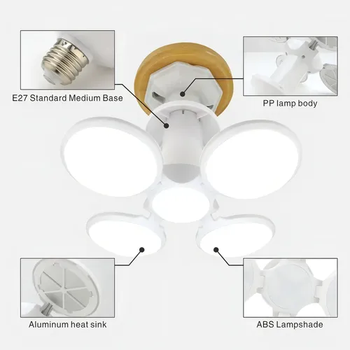 Ampolleta Led Genérica Ampolleta Plegable Globo Color Blanco Blanco Frío 8