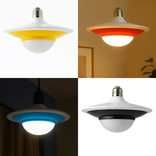 Ampolleta Led Ufo Colores 24w E27 Decoración Plafon Amarillo 3