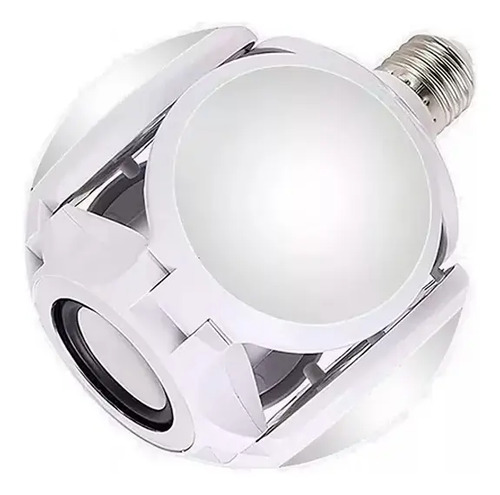 Ampolleta Ufo  Parlante Bluetooth E27 Plegable Music Blanco Frío 2