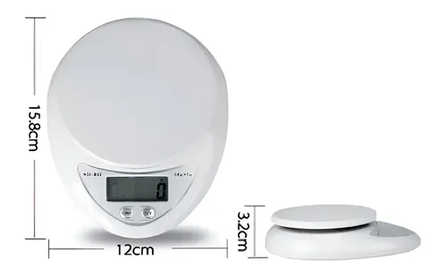 Balanza Pesa Digital Cocina Genérica 5 Kg Con Bowl Color Blanco 2