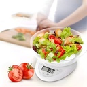 Balanza Pesa Digital Cocina Genérica 5 Kg Con Bowl Color Blanco 7