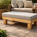 Banca Banqueta Asiento De Madera Terraza Camping Eventos Madera Oscuro Beige