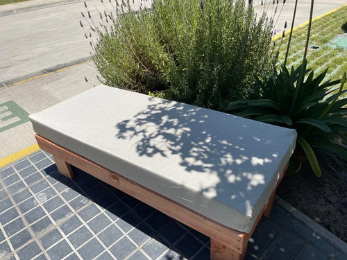 Banca Banqueta Asiento De Madera Terraza Camping Eventos Madera Oscuro Beige 2