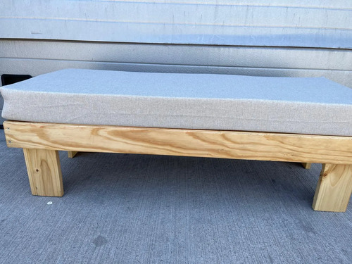 Banca Banqueta Asiento De Madera Terraza Camping Eventos Madera Oscuro Beige 5