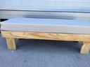 Banca Banqueta Asiento De Madera Terraza Camping Eventos Madera Oscuro Beige 5