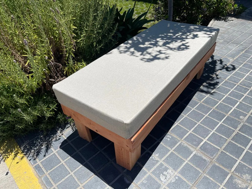 Banca Banqueta Asiento De Madera Terraza Camping Eventos Madera Oscuro Beige 7
