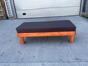 Banca Banqueta Asiento De Madera Terraza Camping Eventos Madera Oscuro Marrón 4