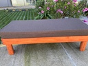 Banca Banqueta Asiento De Madera Terraza Camping Eventos Madera Oscuro Marrón 5