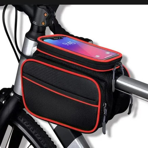 Bolso Alforja Porta Celular Impermeable Para Bicicleta Unico 4