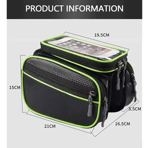 Bolso Alforja Porta Celular Impermeable Para Bicicleta Unico 5