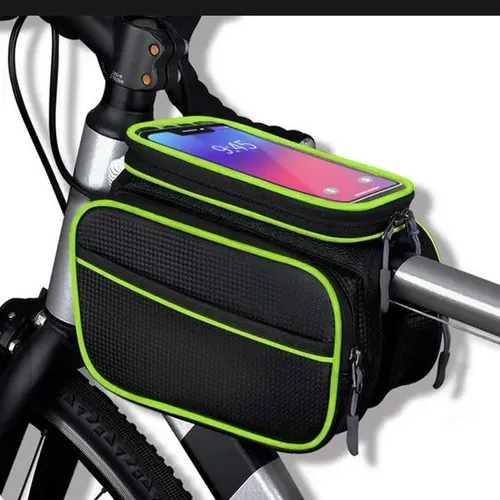 Bolso Alforja Porta Celular Impermeable Para Bicicleta Unico 10