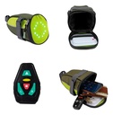 Bolso Desmaled Verde Con Luz Led Sillín Bicicleta Cha-03 Señales Control Remoto 6
