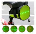 Bolso Desmaled Verde Con Luz Led Sillín Bicicleta Cha-03 Señales Control Remoto 7