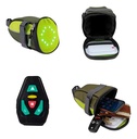 Bolso Verde Luz Led Sillín Bicicleta  Señales Control Remoto Verde 4