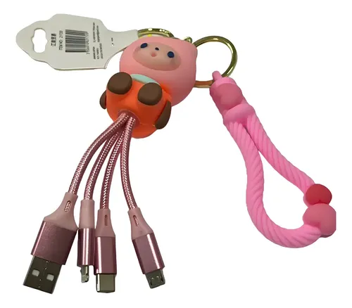 Cable Cargador Usb 3 En 1 Tipo-c / Micro Usb Llavero 79