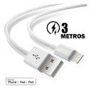 Cable Usb Calidad Lightning Compatible iPhone 3 Metros 10 Un Azul 8