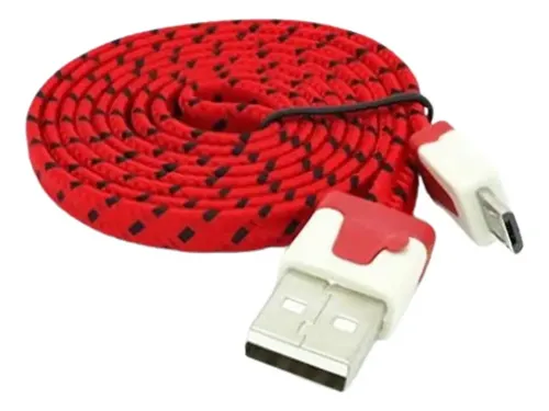 Cables Micro Usb V8 Trenzado Plano Resistentes 3 Mts 10 Unid Multicolor 2