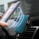 Cargador Soporte Auto Inalambrico Qi iPhone 8 Plus X S7 S8 Azul 4