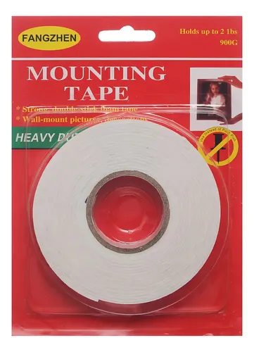 Cinta Adhesiva Doble Faz Blanco Foam 3mt X 1.8cm Doble Cara Liso 2