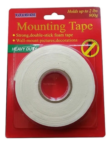 Cinta Doble Contacto Doble Cara Faz 3 Mt X 1.8cm Blanco Lisa 5