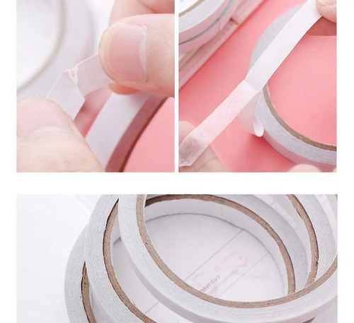 Cinta Doble Contacto Doble Cara Faz 3 Mt X 1.8cm Blanco Lisa 7