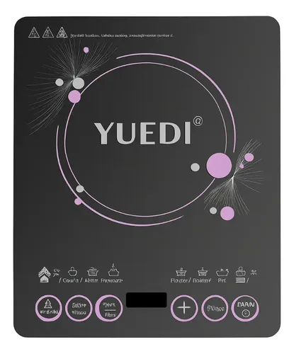 Cocina Eléctrica Portátil Yuedi Vidrio Templado 2200w Negra Negro 4