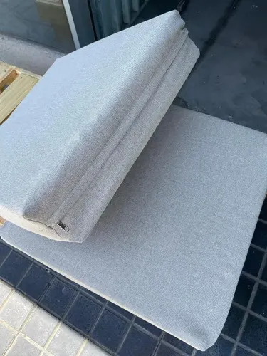 Cojin Terraza 50x50x10 Cm. Densidad 21 Sillon Sillones Beige Liso 3