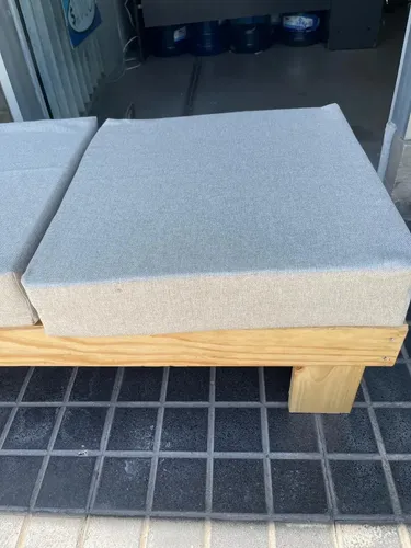 Cojin Terraza 50x50x10 Cm. Densidad 21 Sillon Sillones Beige Liso 4