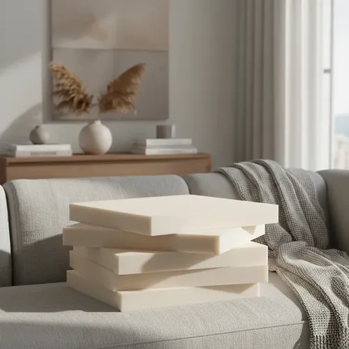 Cojín Espuma Tres Ocho 50x50x5cm Beige Terrazas Sillas Densidad 21 5