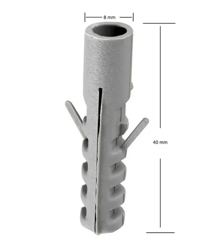 Tarugos Fischer 8x40 Mm Para Construcción 100 Unidades 2