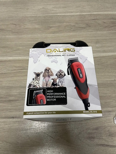 Cortadora De Pelo Para Mascotas Daling Dl-d12 Con Accesorios Rojo 6