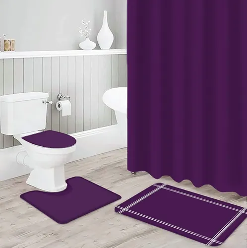 Cortina Baño Ducha Tela Genero Poliéster 180x180 6