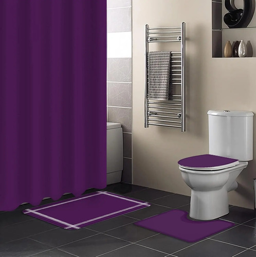 Cortina Baño Ducha Tela Genero Poliéster 180x180 7