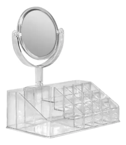 Cosmetiquero Acrílico Organizador De Maquillaje Con Espejo 5