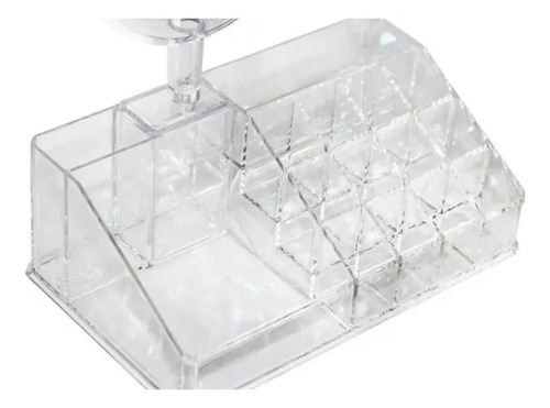 Cosmetiquero Acrílico Organizador De Maquillaje Con Espejo 6