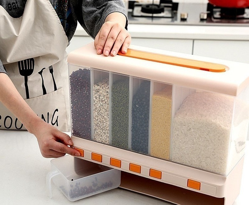 Dispensador 6 En 1 De Cereales Granos Frutos Secos Arroz 6