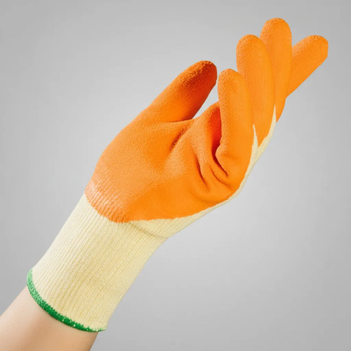 Guante Trabajo Palma Latex Antideslizante Naranjo Seguridad  Naranja 4
