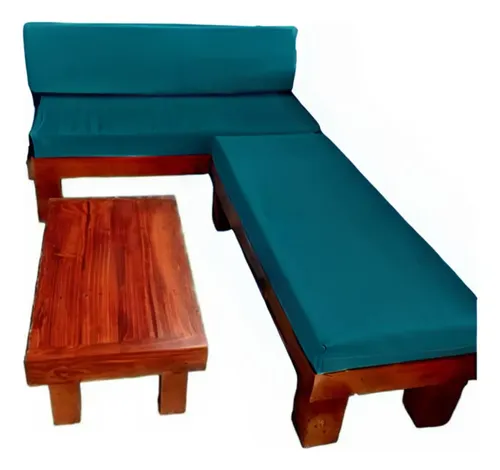 Juego De Terraza Rustico Para Departamentos Madera 2