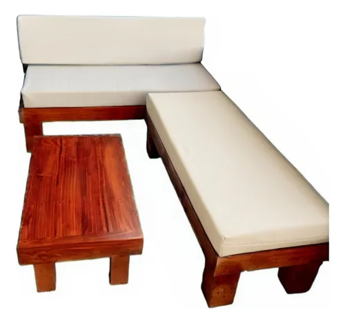Juego De Terraza Rustico Para Departamentos Madera 16