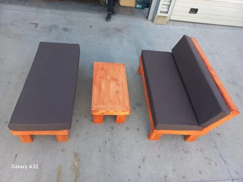 Juego De Terraza Rustico Para Departamentos Madera 21