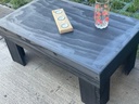Juego Terraza Madera Negro Departamento Balcones + Cojines Negro Cojin Beige 8