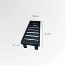 Juego Terraza Madera Negro Departamento Balcones + Cojines Negro Cojin Beige 9