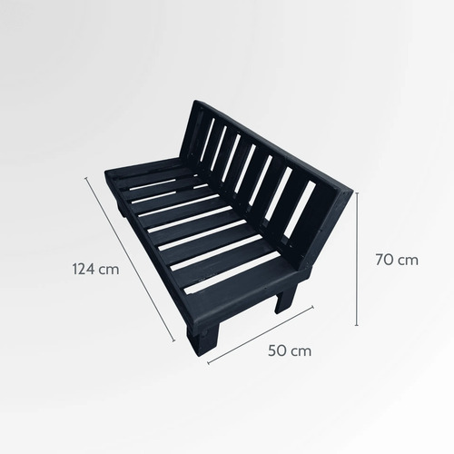Juego Terraza Madera Negro Departamento Balcones + Cojines Negro Cojin Beige 10